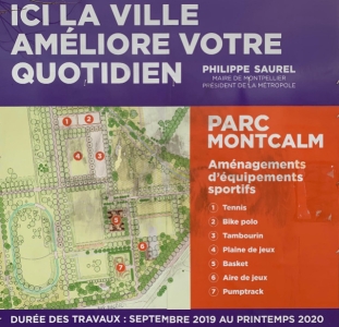 Pumptrack Montpellier, parc Montcalm 