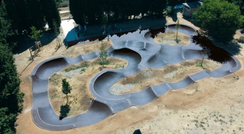 Pumptrack Montpellier, parc Montcalm 